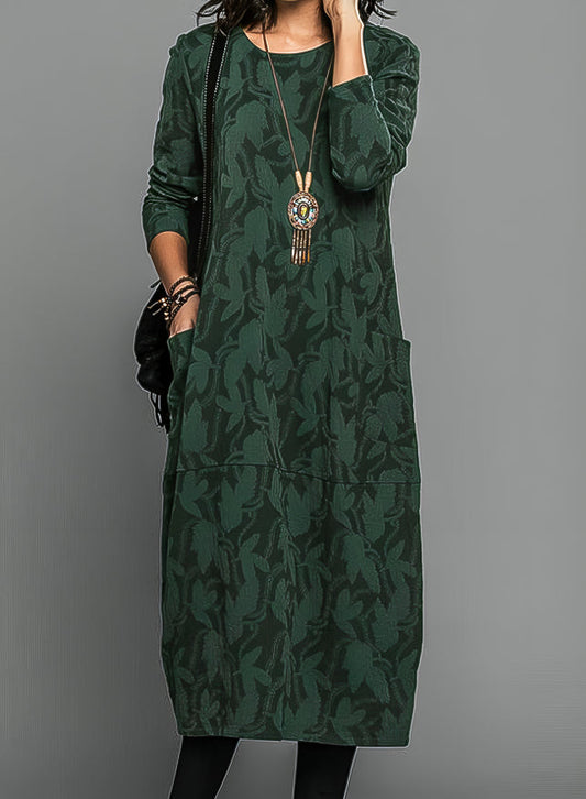 Melina - Elegante abito invernale stampato