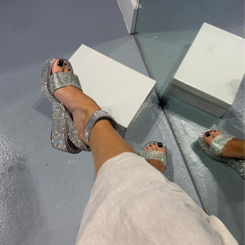 Alizée™ - Sandali eleganti con effetto cristallo
