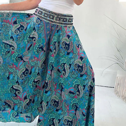 Lucia™ | Pantaloni con stampa etnica ed elastico in vita